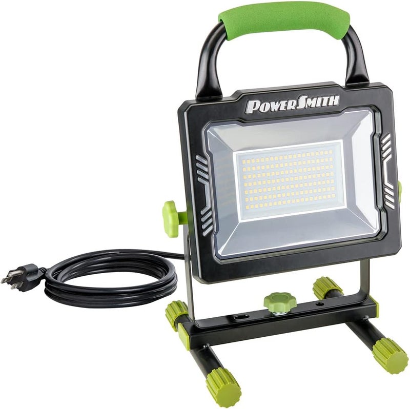 POWERSMITH 10,000 Portable LED Work Light with Metal Housing and Stand, Impact Resistant Lens, and 5 Year Warranty (PWLS100H) - Image 1